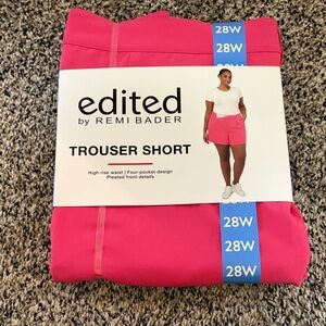 edited by REMI BADER High-Rise Trouser Short - Hot Pink